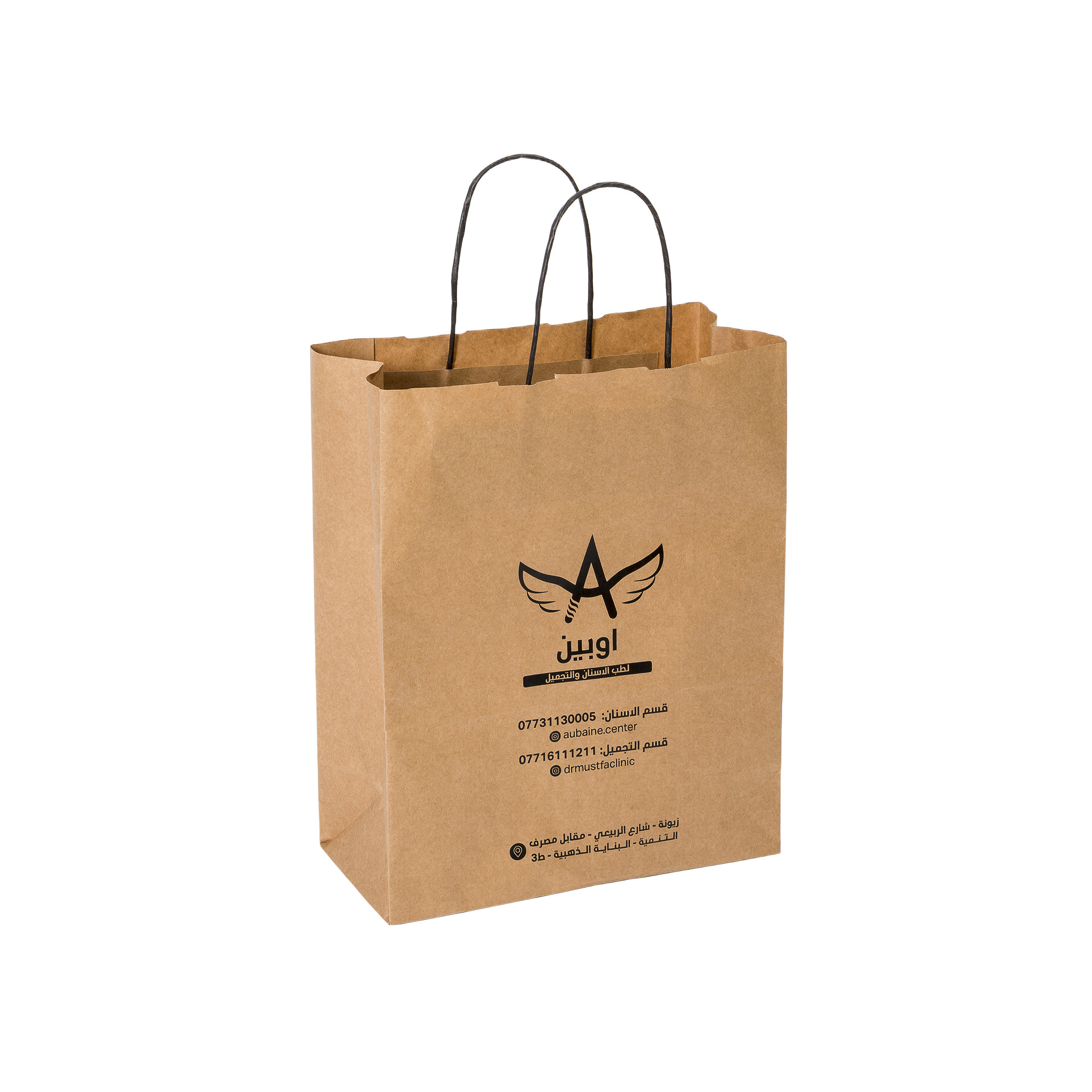 Aubaine Twisted Handle Paper Bag